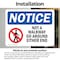 Signmission Not A Walkway Go Around Either End Sign With Symbol, 7 in W x Rectangle, Vinyl Decal OS-2PACK-NS-D-57-L-15130 - alternate 2